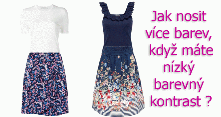 Jak nosit více barev, pokud máte nižší barevný kontrast?